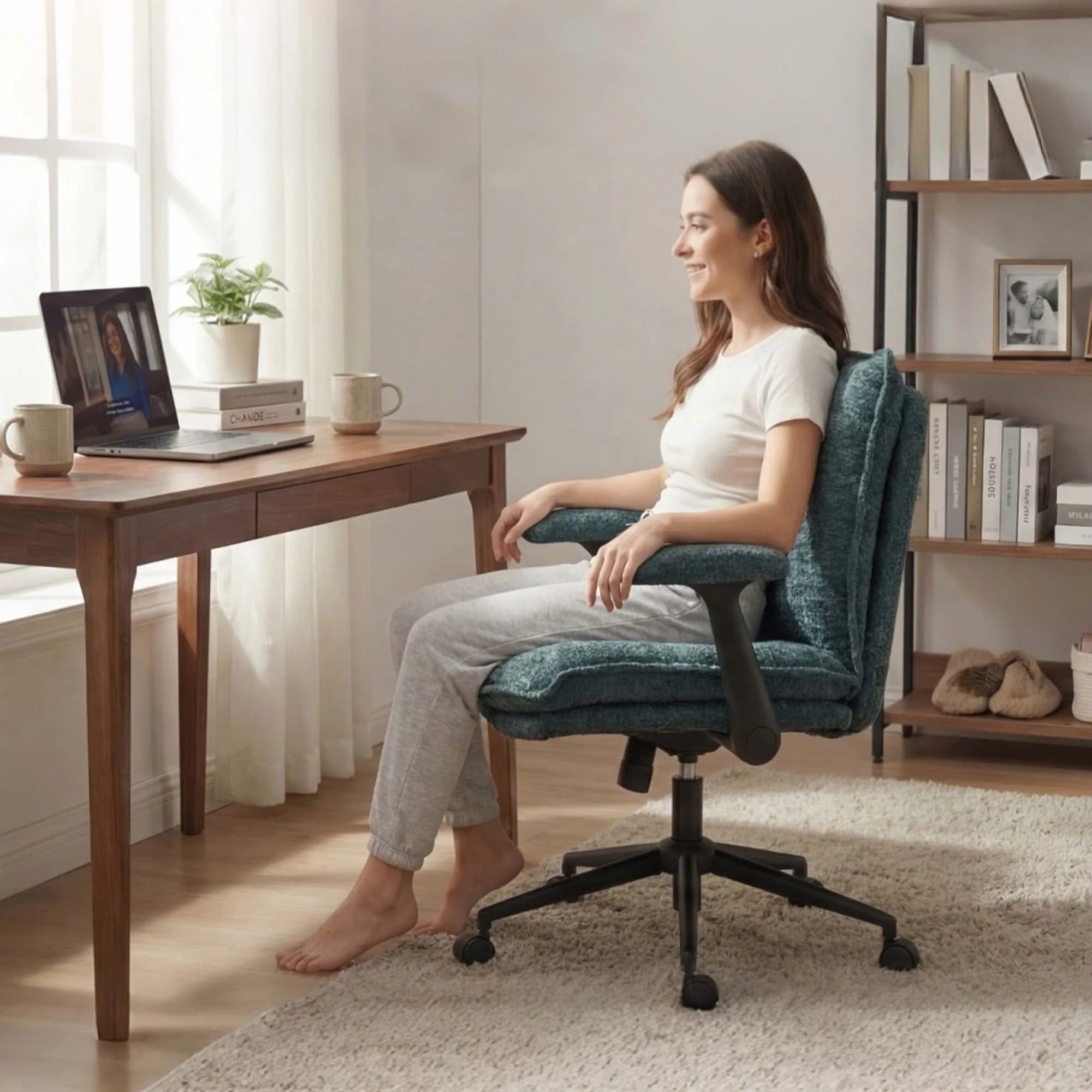 P3 Chaise croisée avec accoudoirs réglables