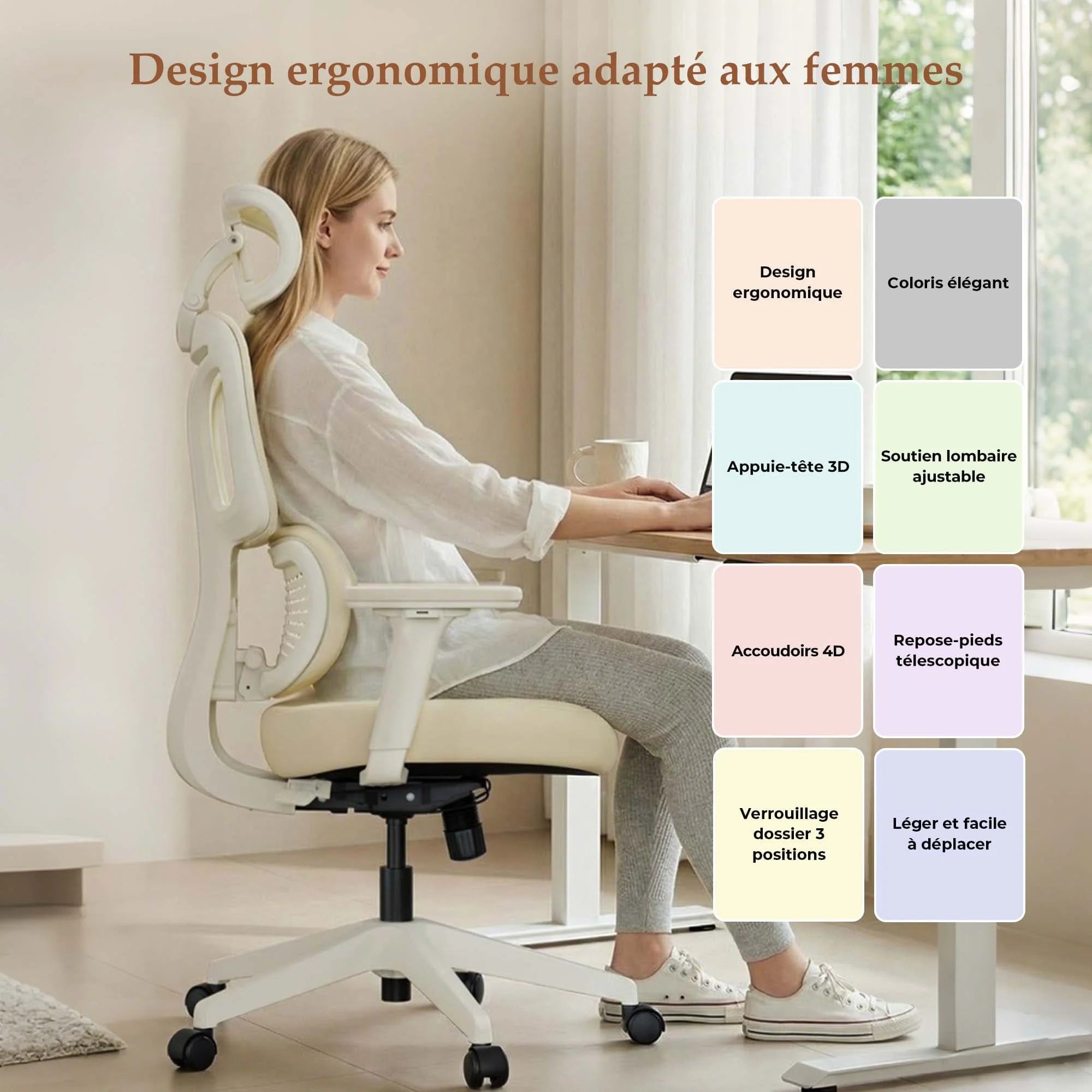 S3 Pro Chaise de bureau au design lifestyle coloré