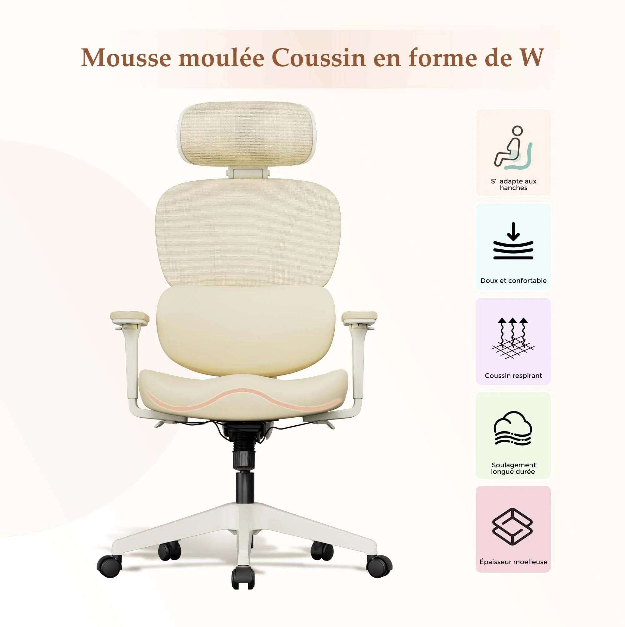 S3 Pro Chaise de bureau au design lifestyle coloré