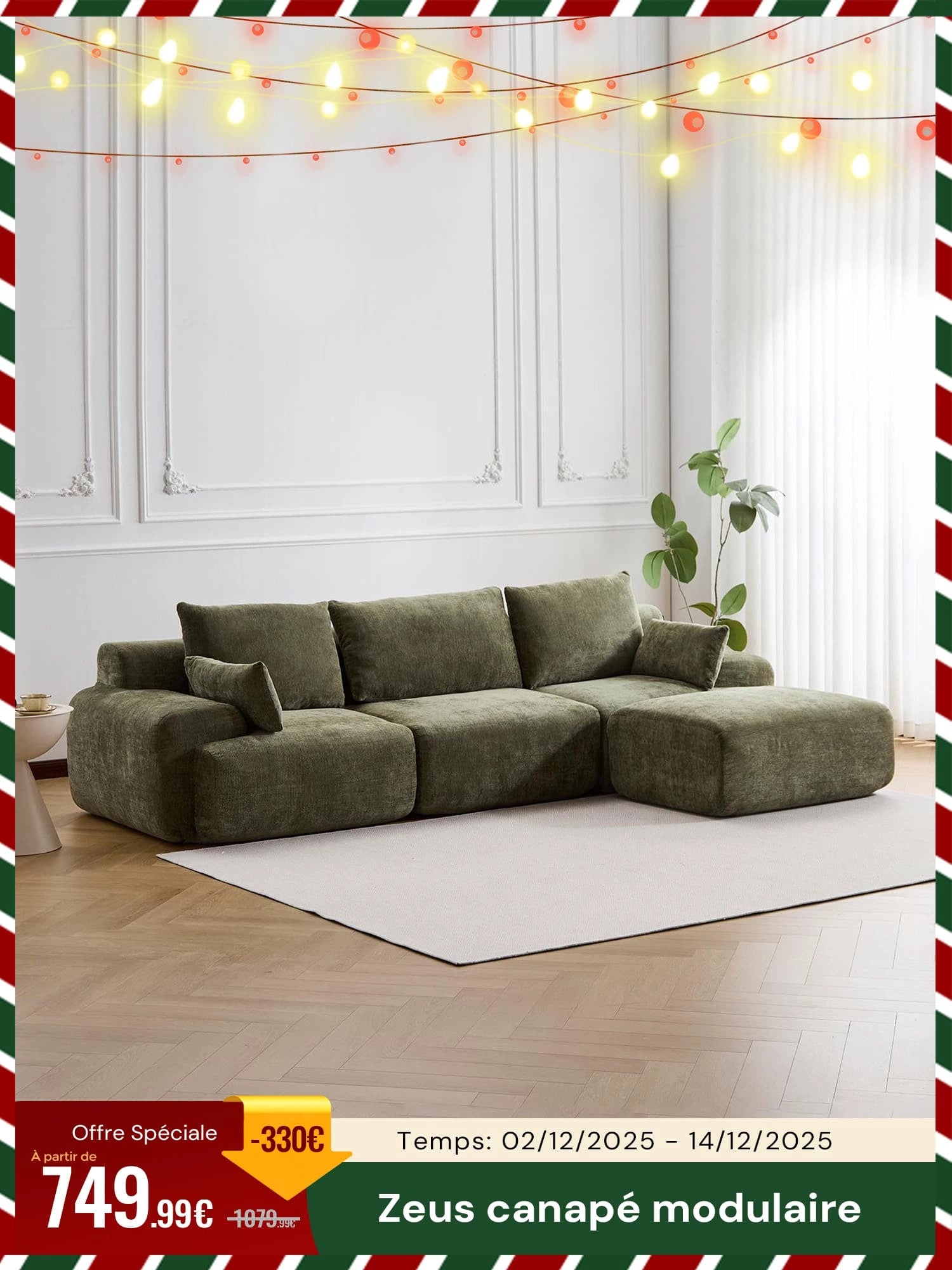 Zeus Canapé Modulaire Sectionnel Compressé