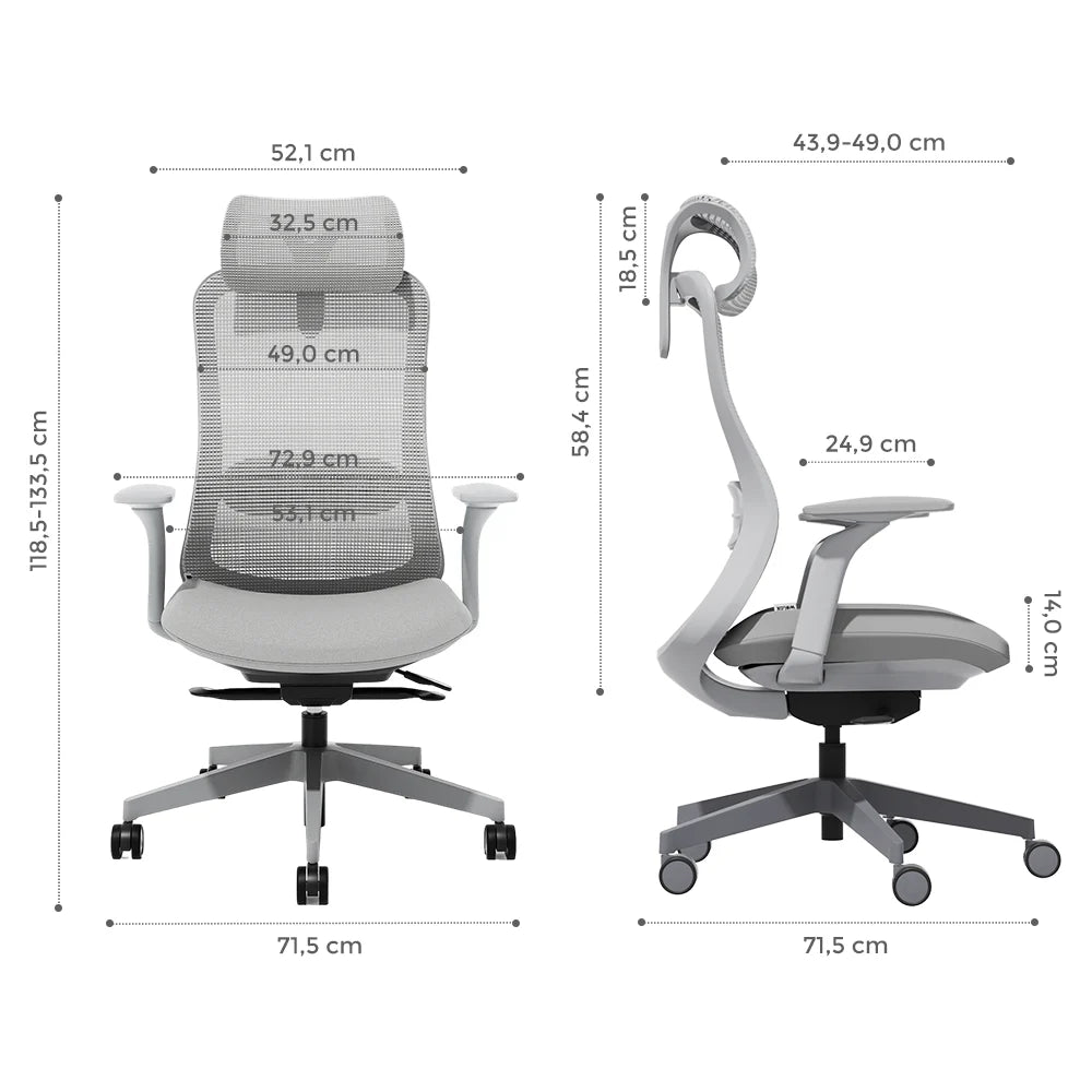 S5 Chaise de bureau au design arqué et épuré