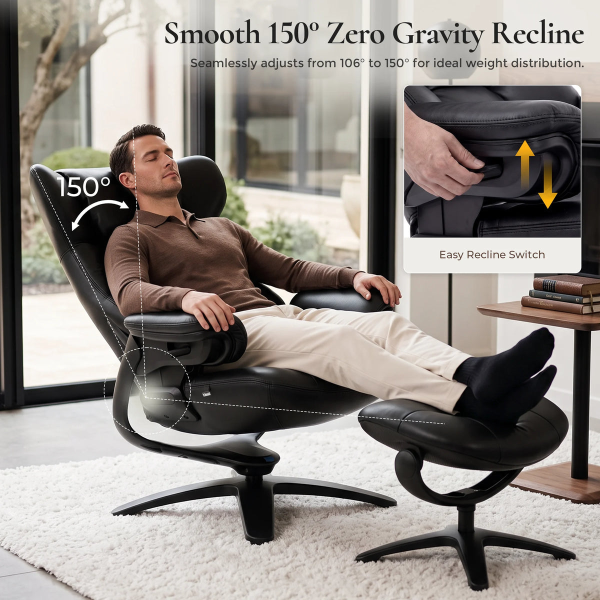 Mesa Fauteuil de détente avec repose-pieds