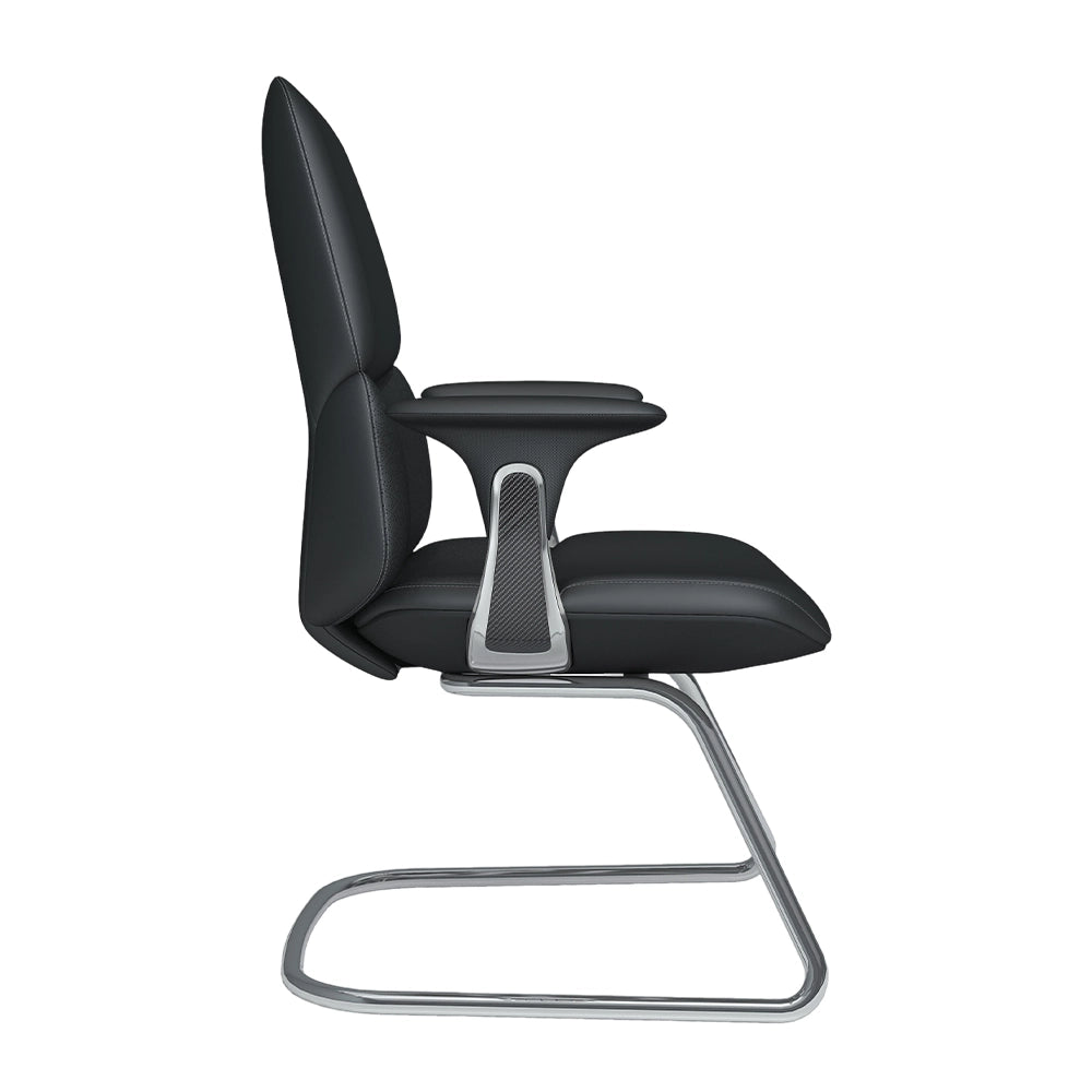 Nyla Chaise Freischwinger en Cuir avec Réglage Facile