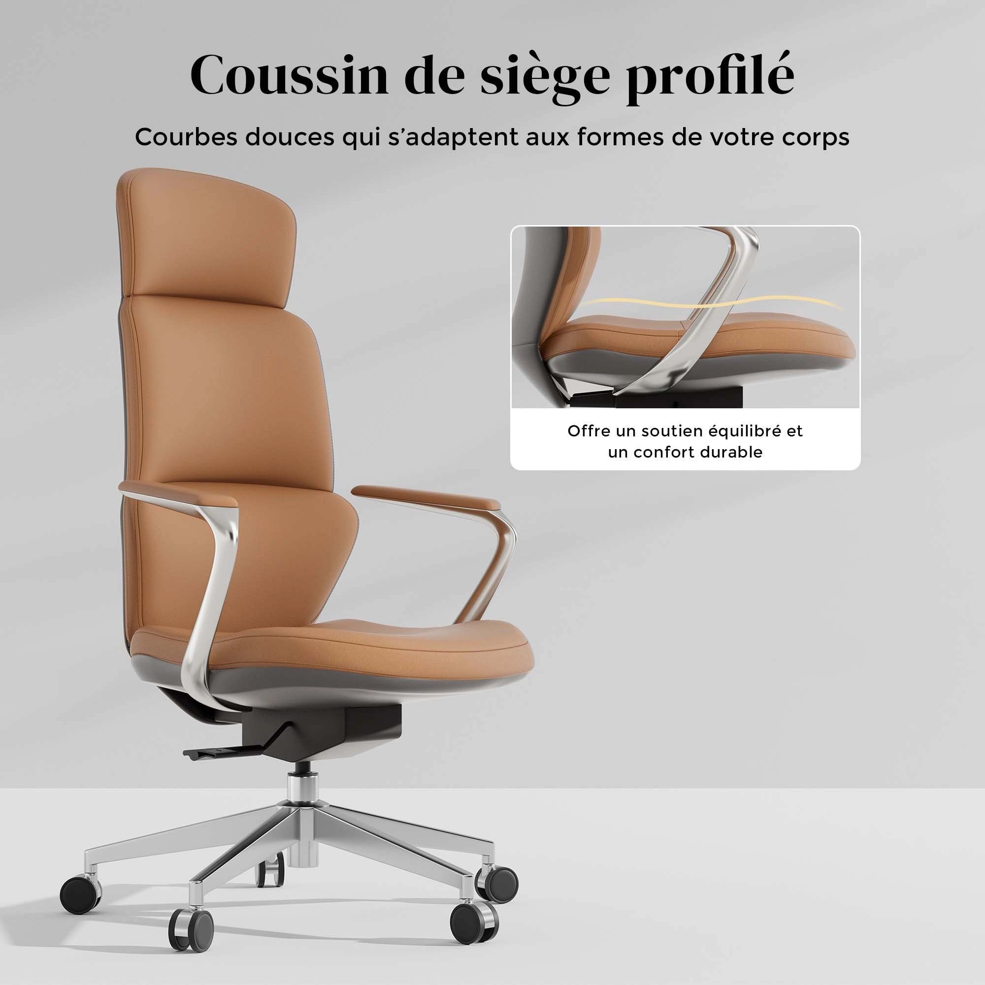 Nolan Chaise en Cuir avec Design Classique