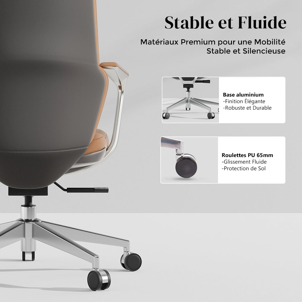Nolan Chaise en Cuir avec Design Classique