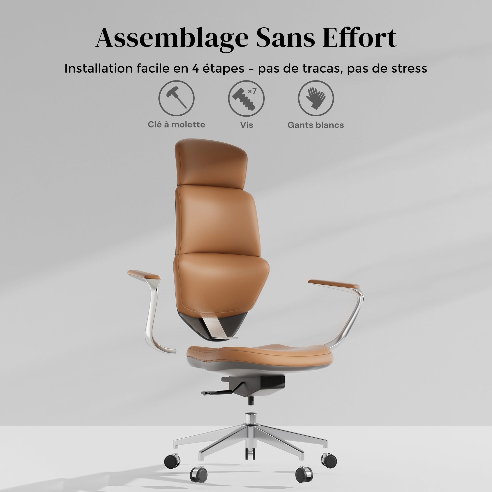Nolan Chaise en Cuir avec Design Classique