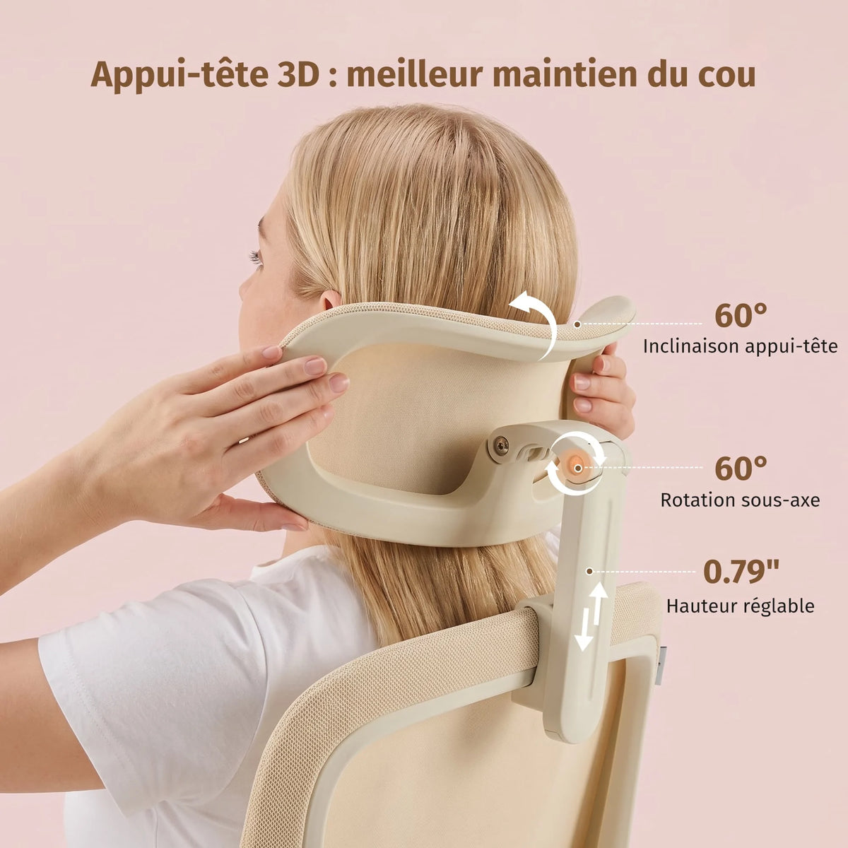 Welax S4 Pro – Chaise de bureau ergonomique avec dossier pliable