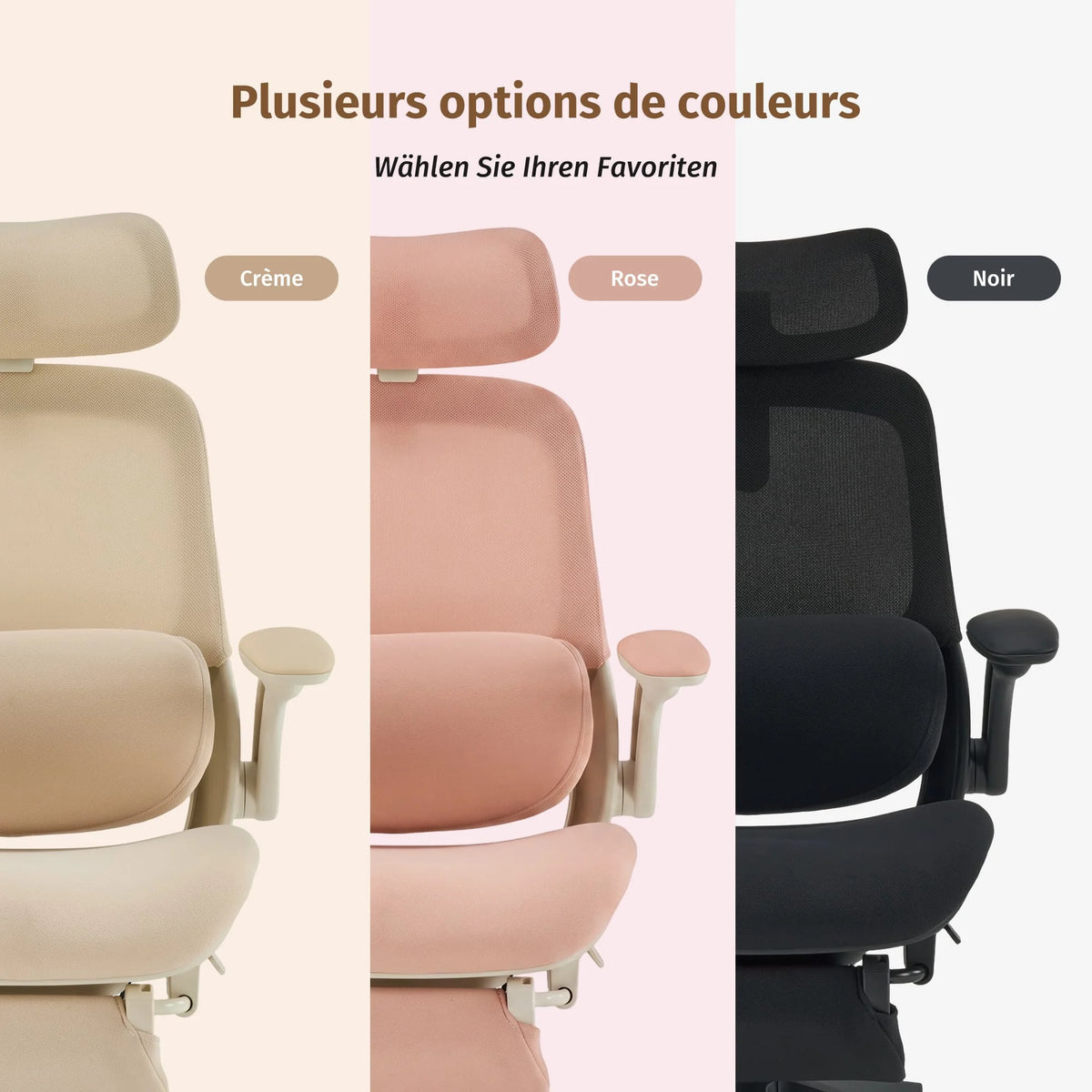 Welax S4 Pro – Chaise de bureau ergonomique avec dossier pliable