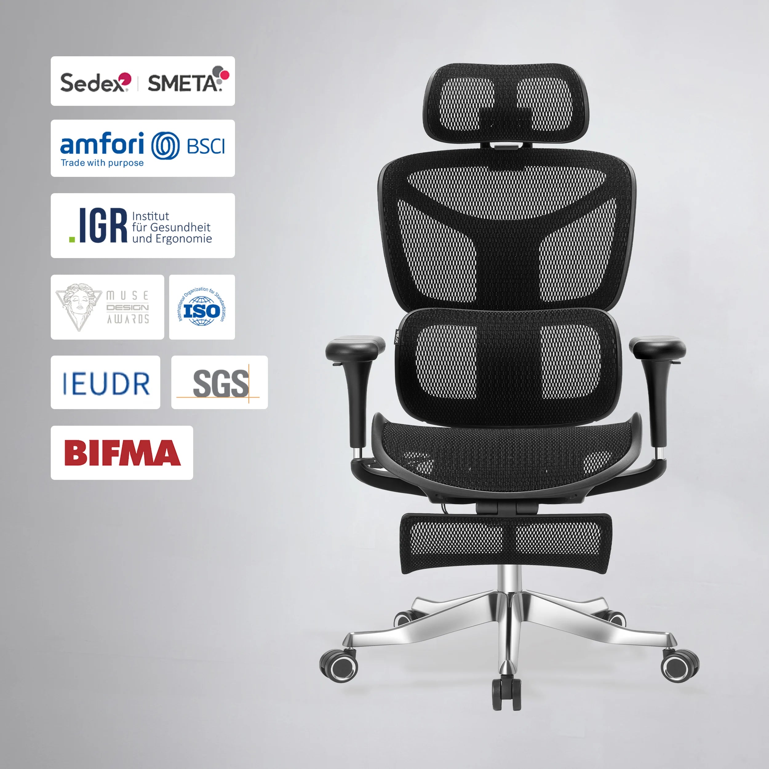 S9 Pro Chaise de bureau ergonomique avec réglage One-Touch