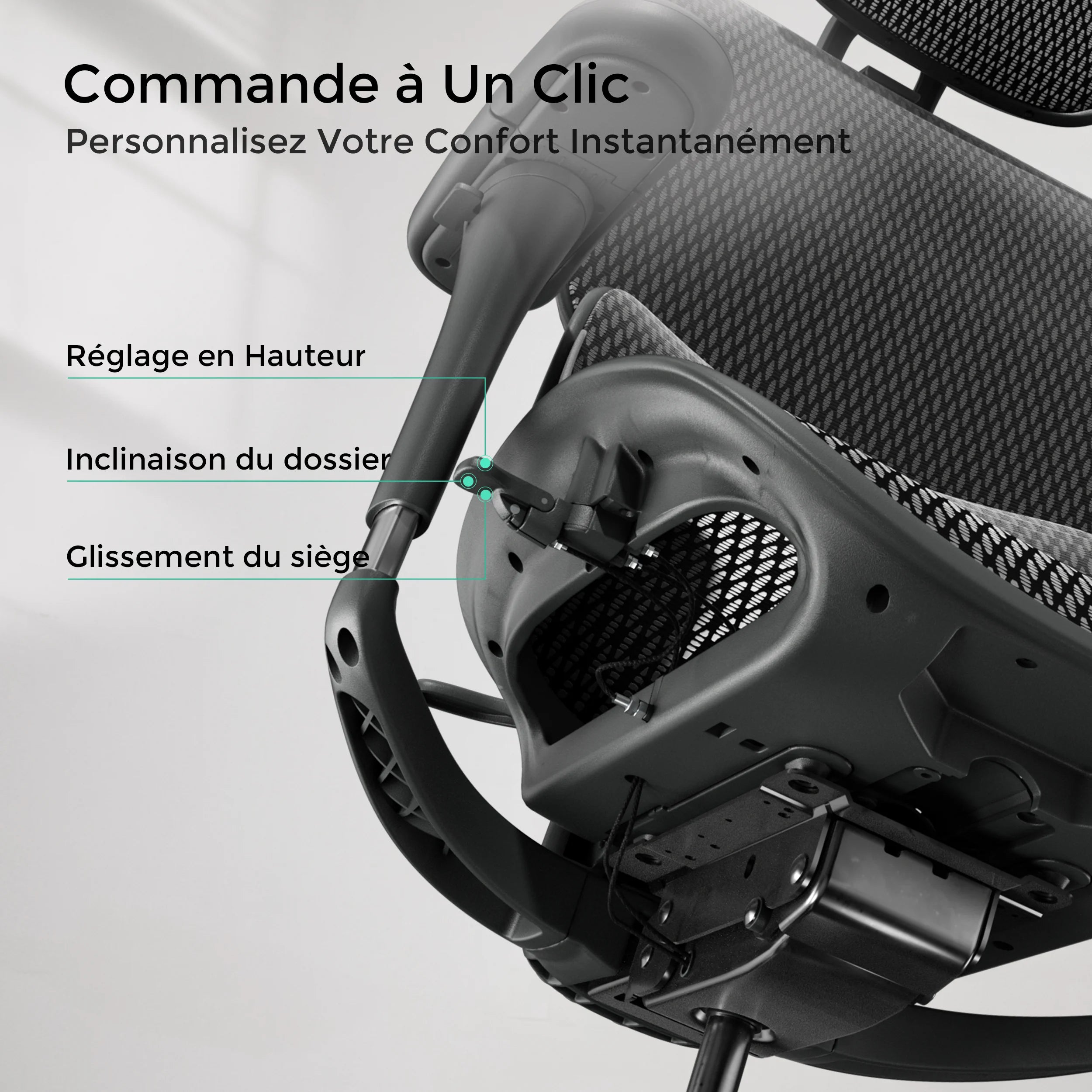 S9 Pro Chaise de bureau ergonomique avec réglage One-Touch