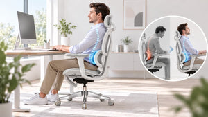 Chaise ergonomique avec soutien lombaire réglable