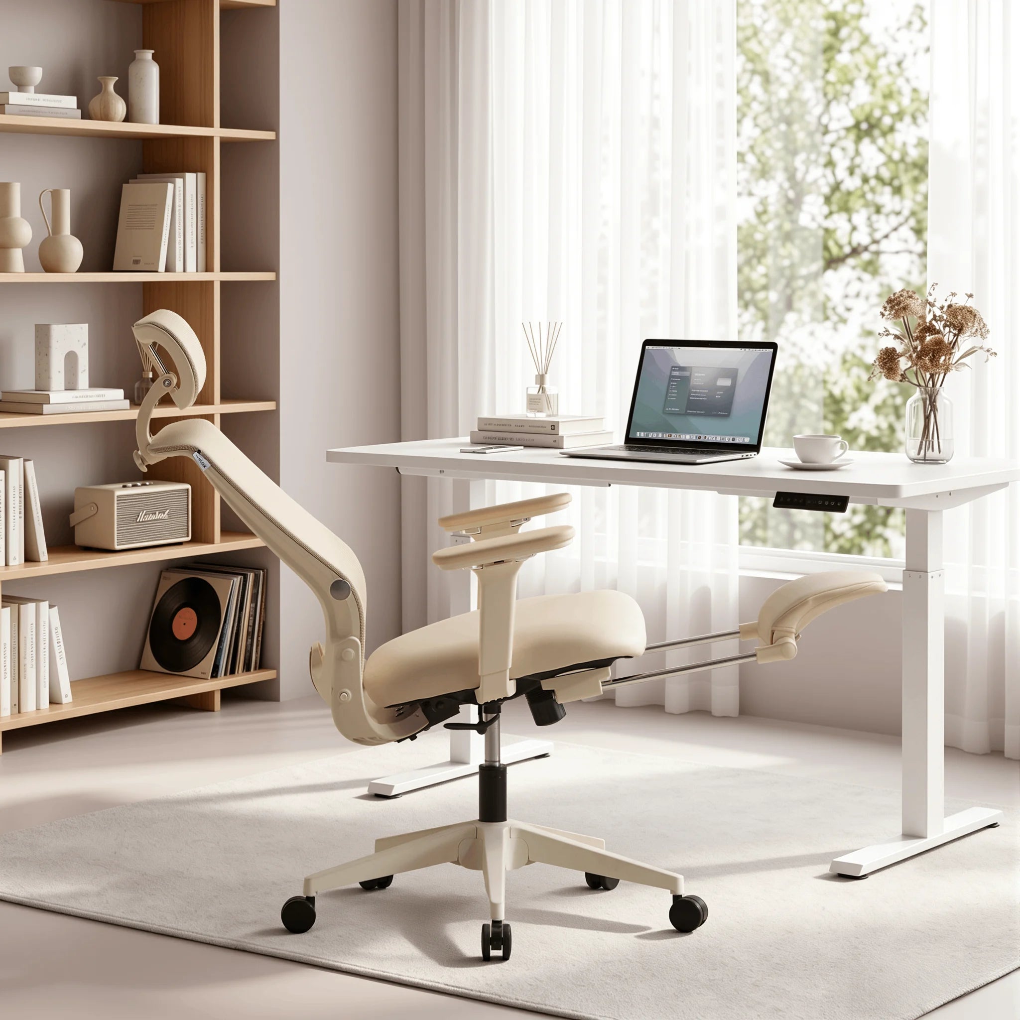 S4 Chaise de bureau ergonomique avec dossier rabattable