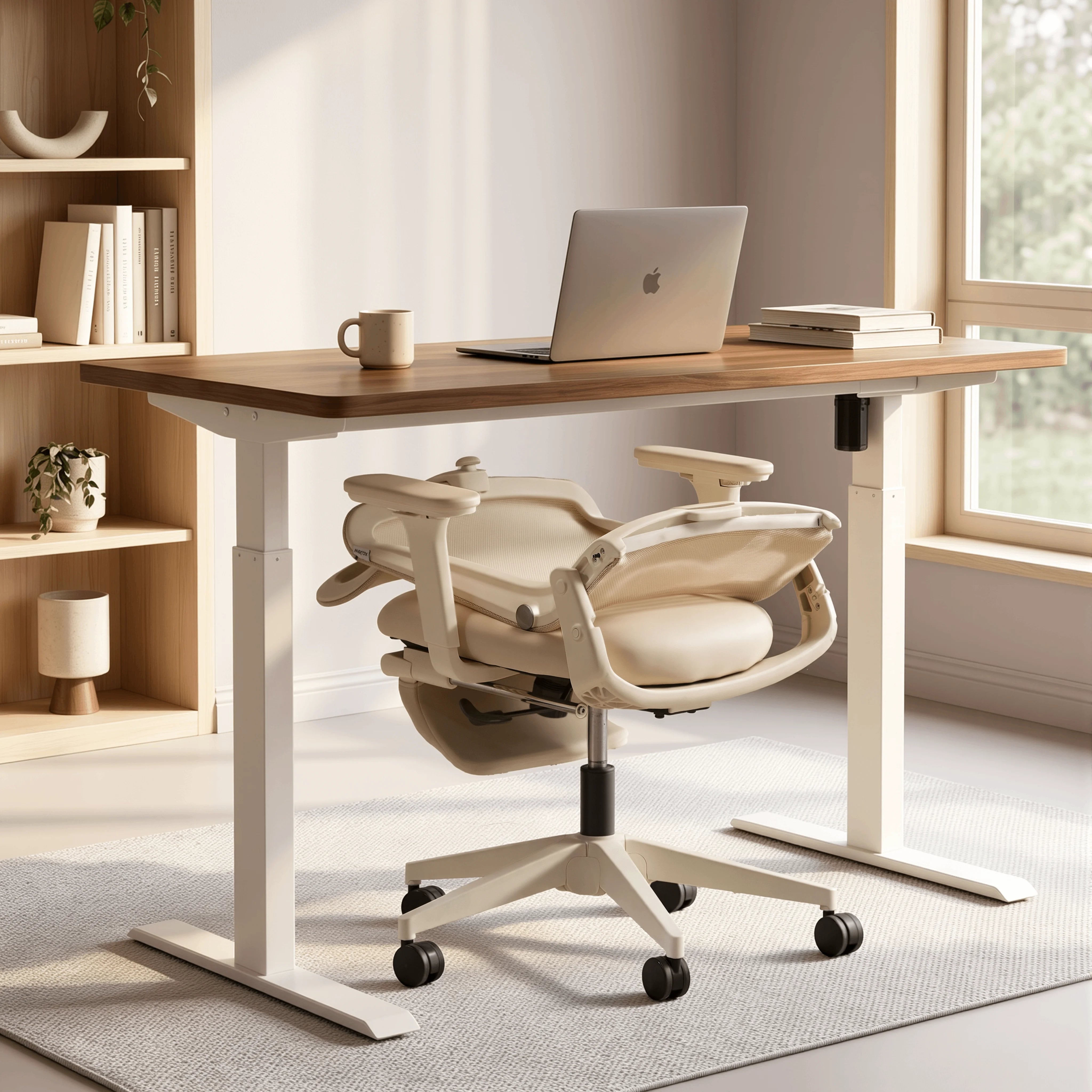 S4 Chaise de bureau ergonomique avec dossier rabattable