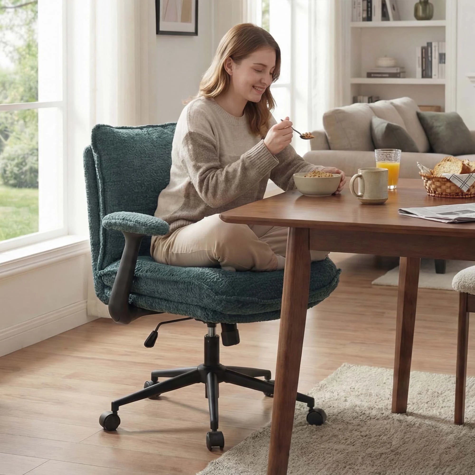 P3 Chaise croisée avec accoudoirs réglables