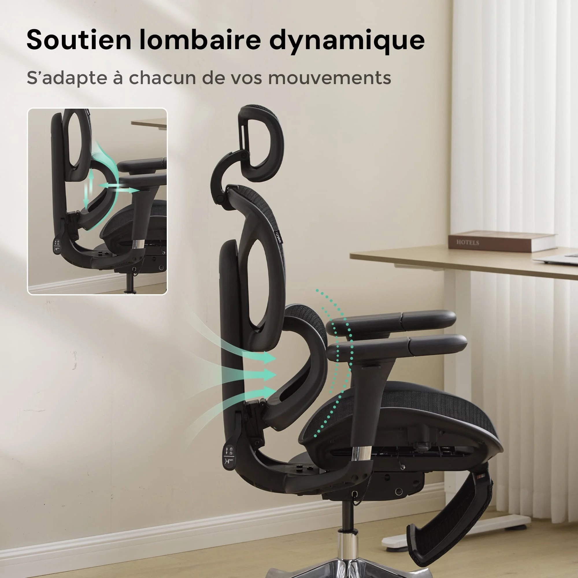 S9 Pro Chaise de bureau ergonomique avec réglage One-Touch
