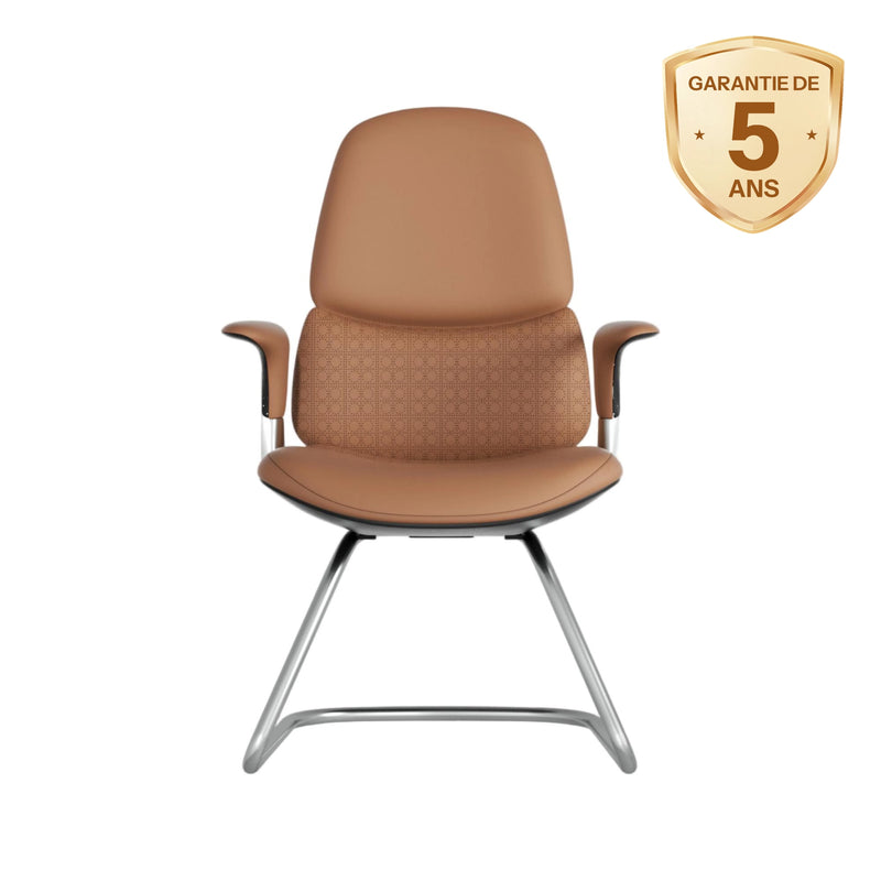 Omidi Nyla Chaise Freischwinger en Cuir avec Réglage Facile