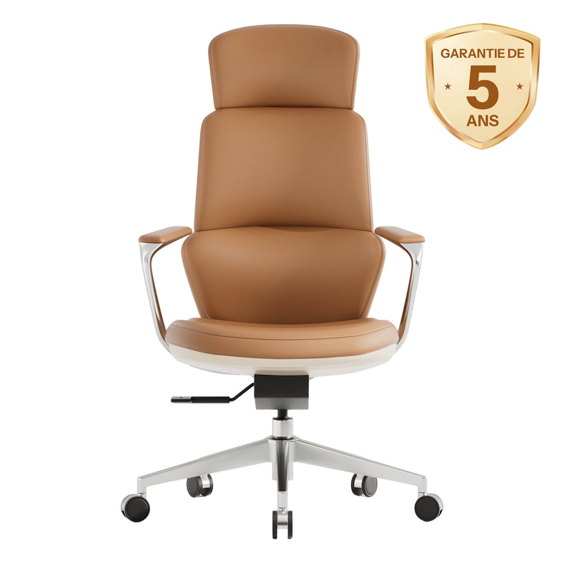 Omidi Nolan – Fauteuil en cuir ergonomique au design classique
