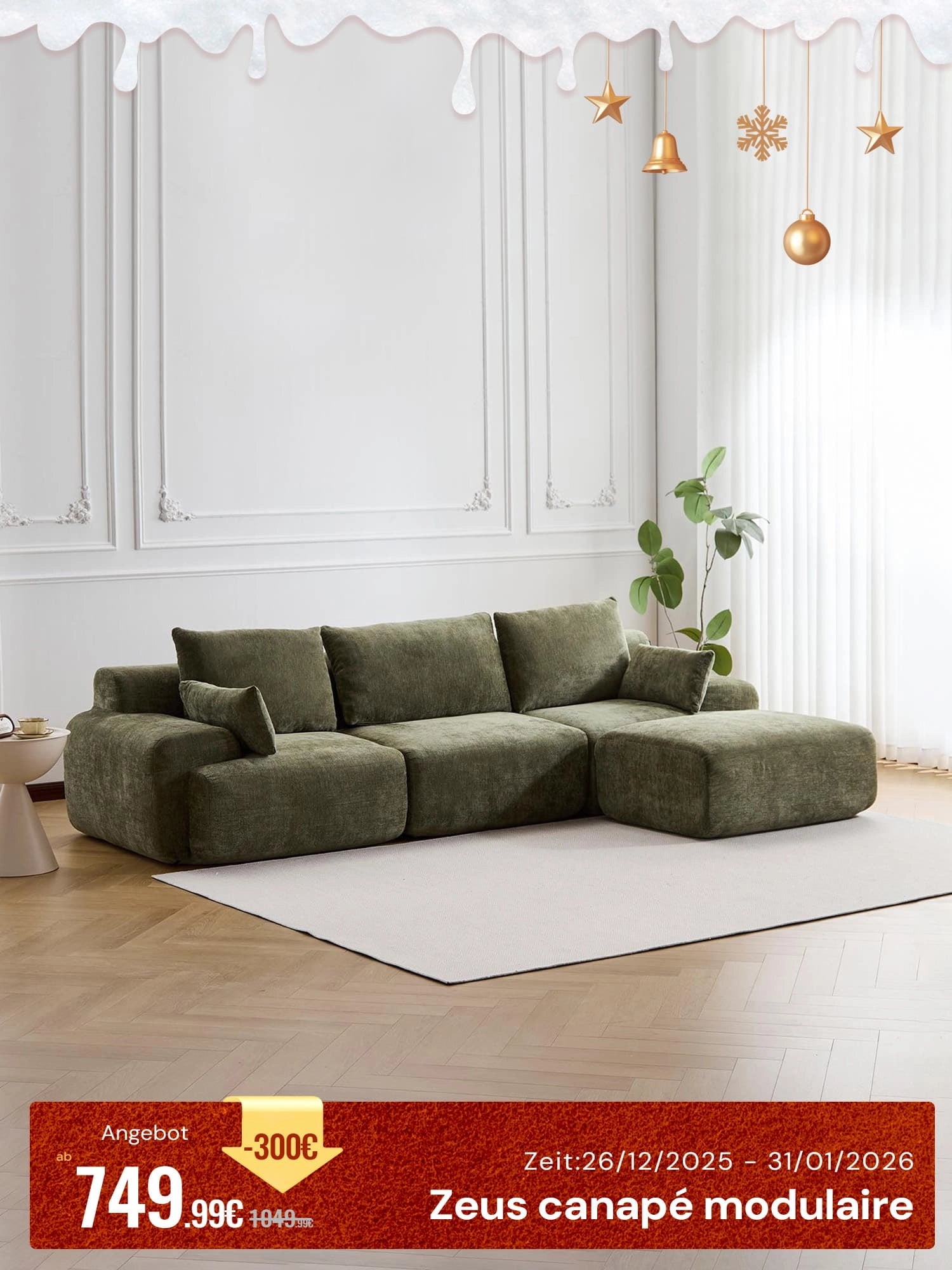 Zeus Canapé Modulaire Sectionnel Compressé