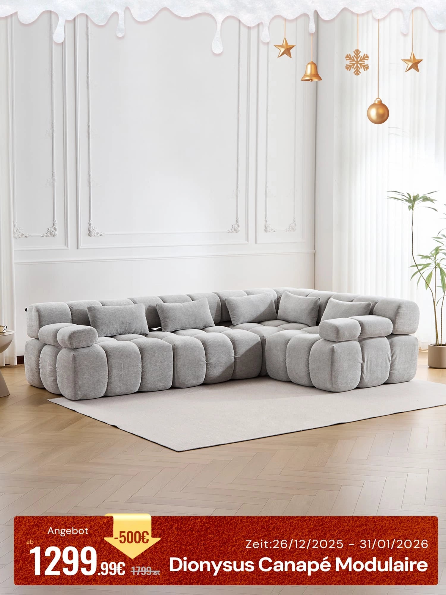 Dionysus Canapé Modulaire Sectionnel Compressé