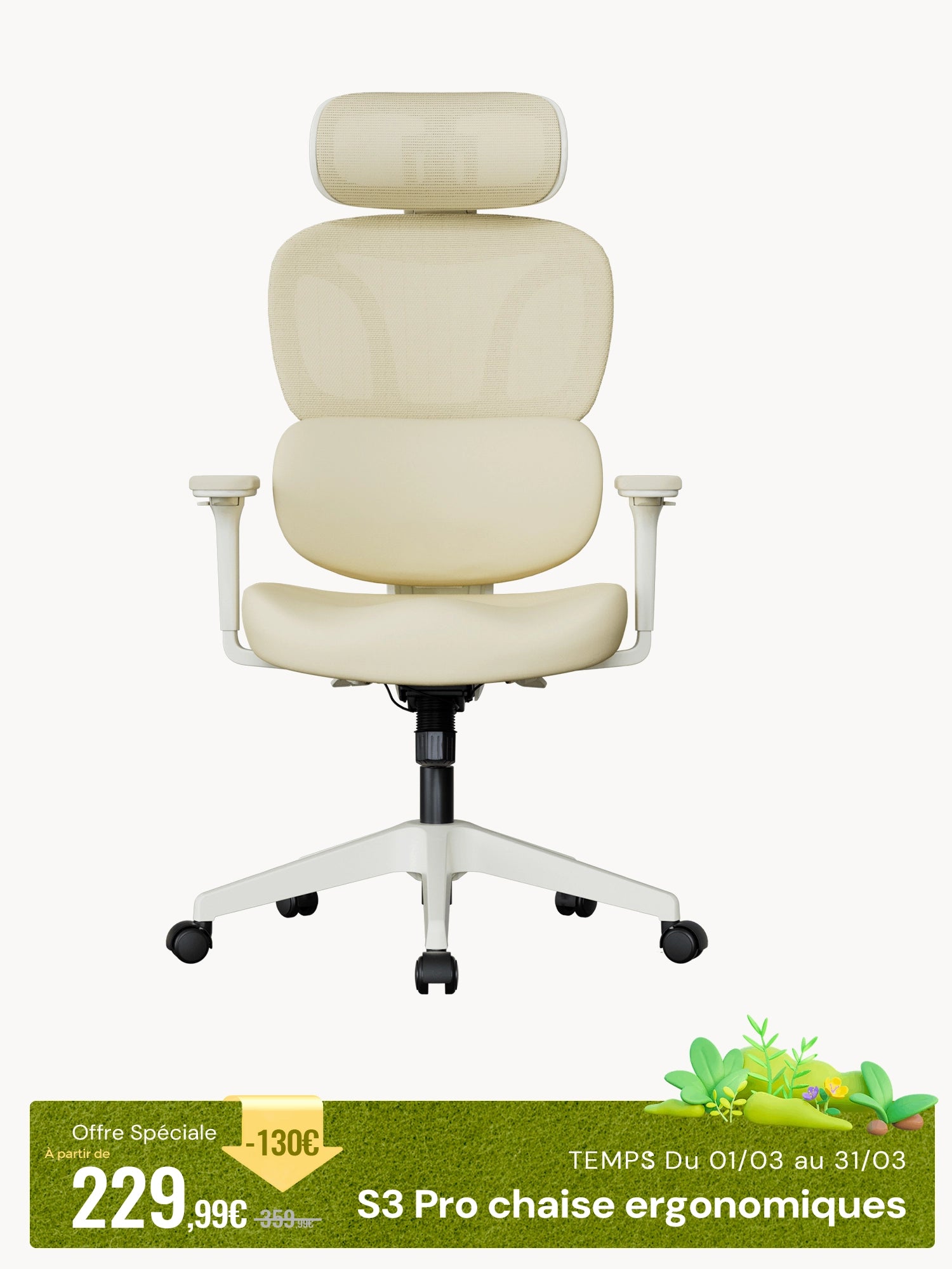 S3 Pro Chaise de bureau au design lifestyle coloré