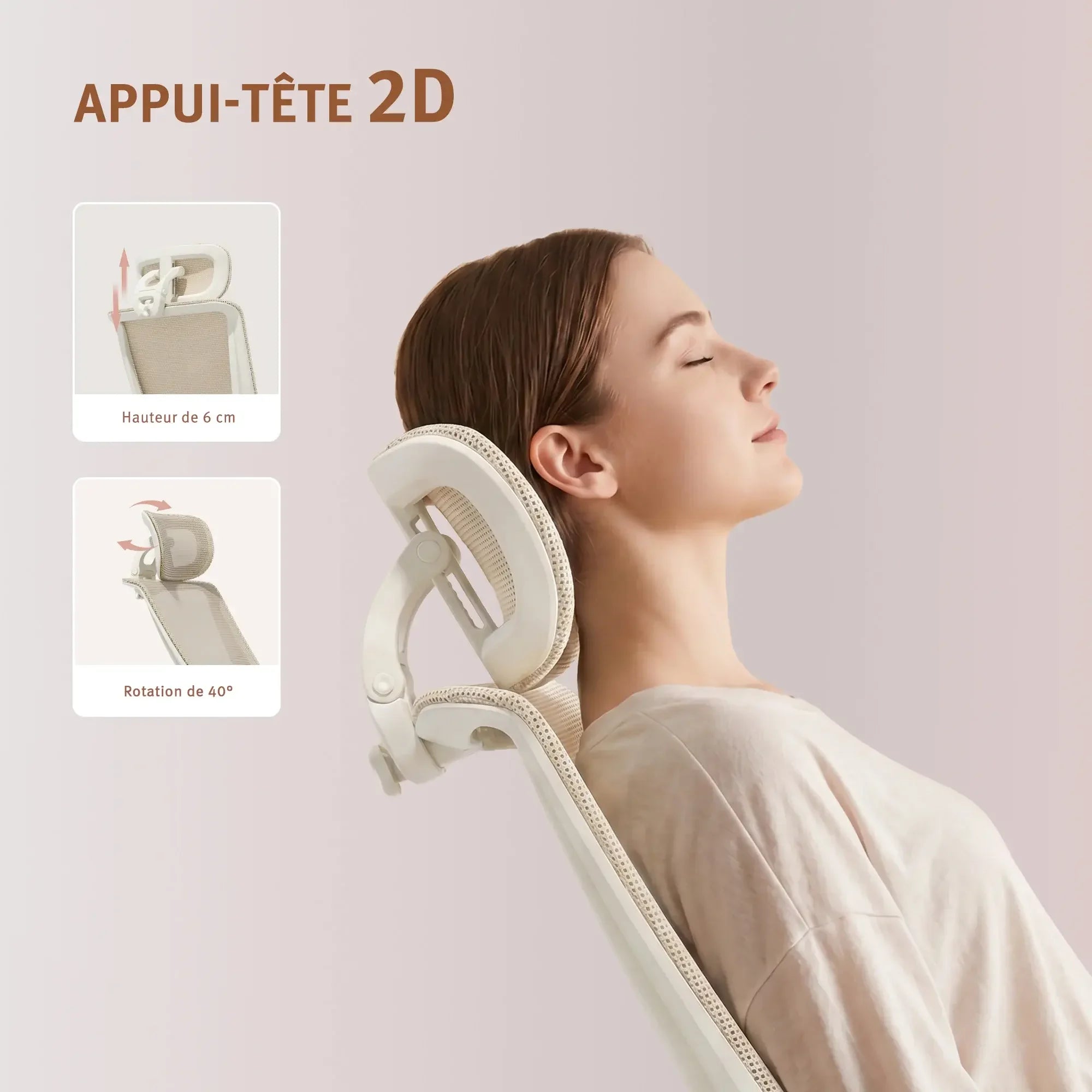 S4 Chaise de bureau ergonomique avec dossier rabattable
