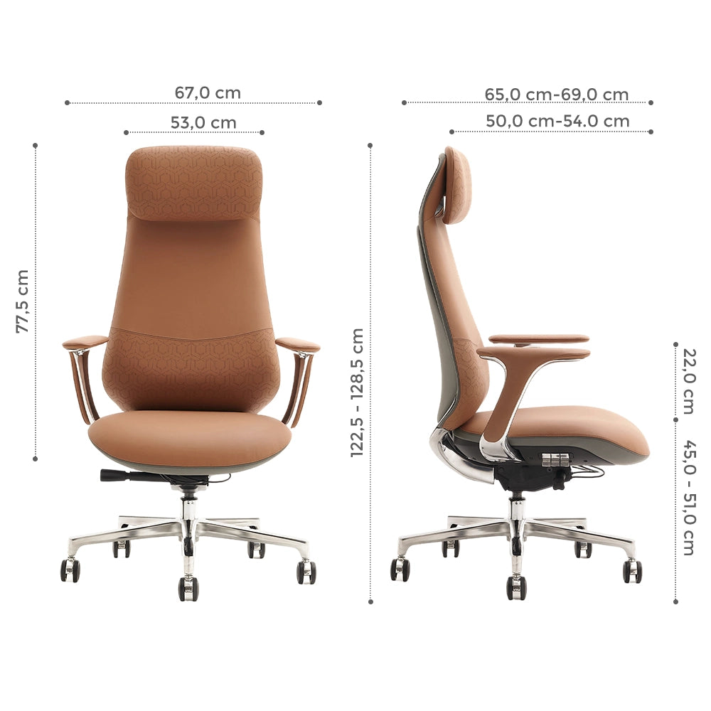 Neta Chaise en Cuir Premium avec Appuie-tête