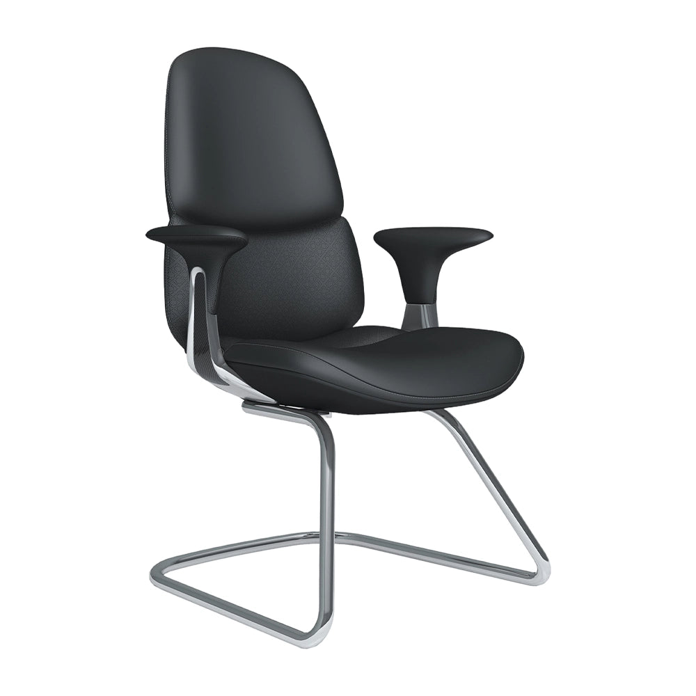 Nyla Chaise Freischwinger en Cuir avec Réglage Facile