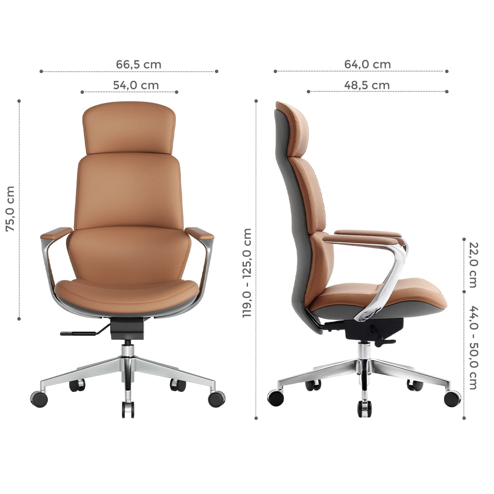 Nolan Chaise en Cuir avec Design Classique