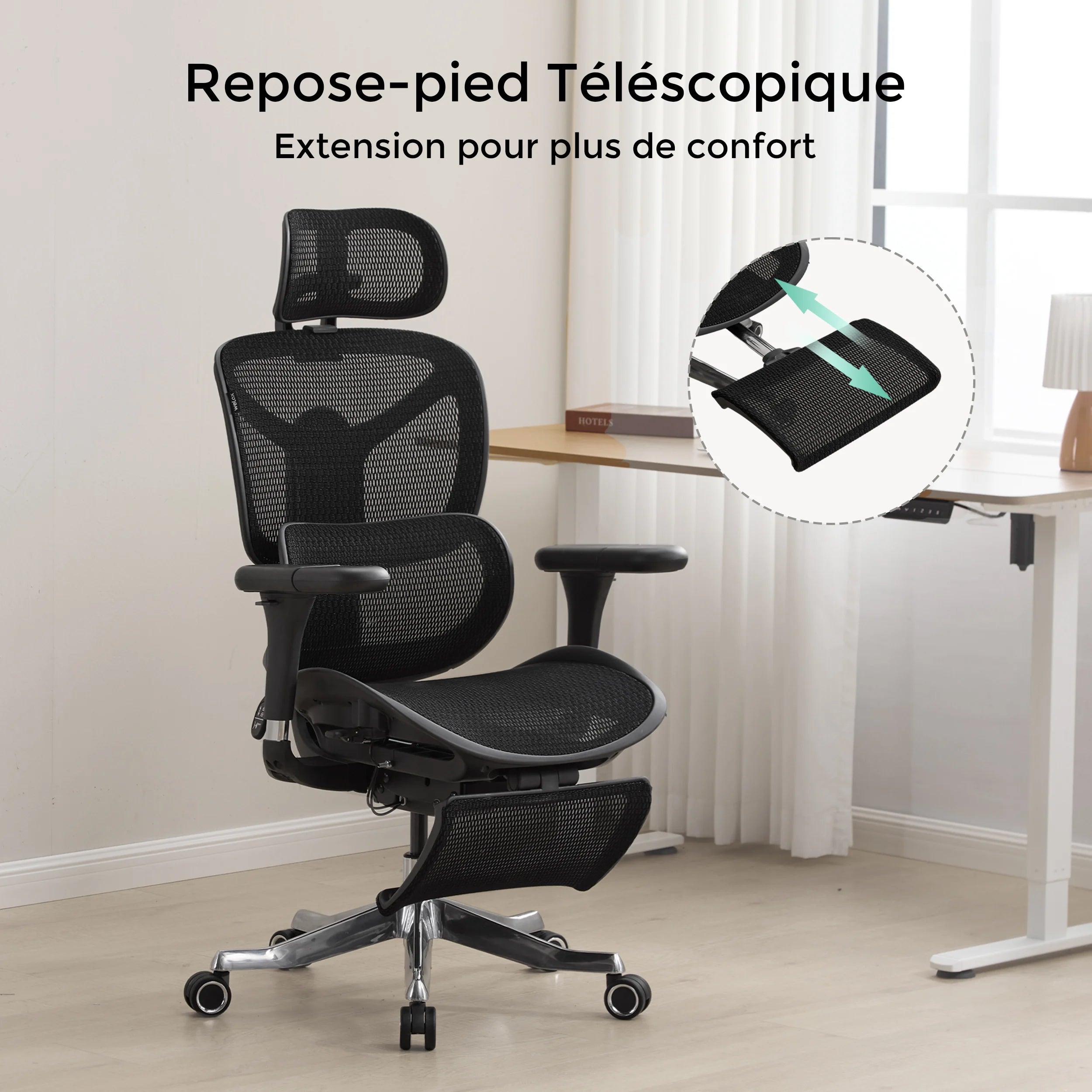 S9 Pro Chaise de bureau ergonomique avec réglage One-Touch