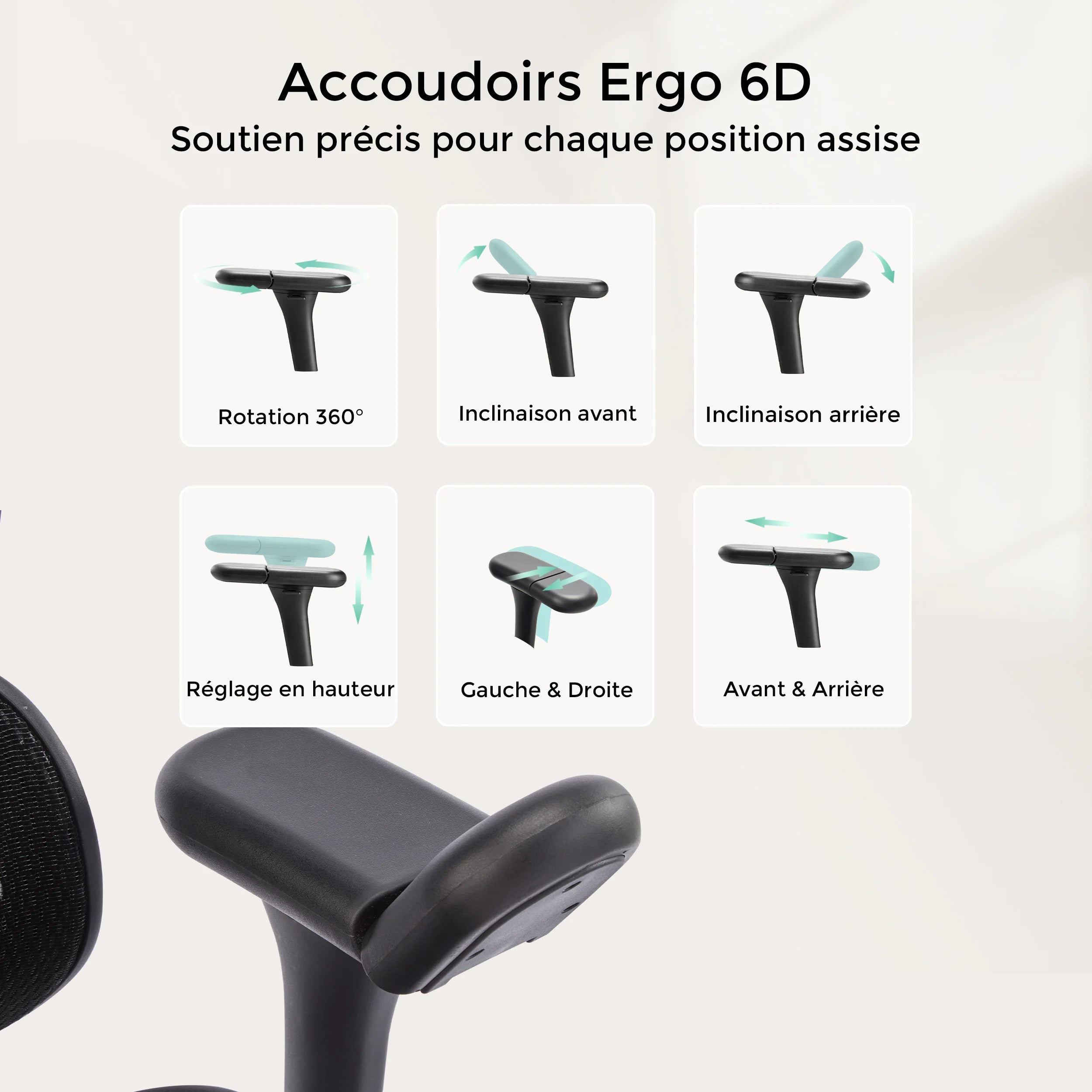 S9 Pro Chaise de bureau ergonomique avec réglage One-Touch